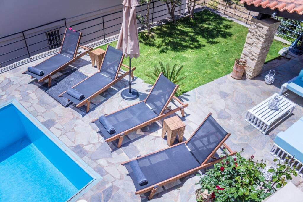 Villa Ventus, 40Sqm Private Pool & Hot Tub! Roussospítion Exterior photo